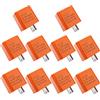 Asudaro Flasher Relè 2 Pin,Asudaro 10pcs/1pz 12V LED Indicatori Di Direzione Resistenza Flash Lampeggiatore Velocità Regolabile Per Auto/Lampeggiante/Indicatore LED Direzione/Moto/Scooter