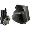 2EXTREME carburatore più scatola aria compatibile con Peugeot Speedfight 1 | Starter elettrico, getto principale 70, kit motore verticale; compatibile con Peugeot Speedfight 2, TKR, Elystar, Trekker 50