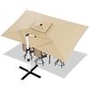 Devoko Alluminio Ombrellone da Giardino 3x4m+Copertura,Baldacchino doppio Doppio Tetto Ombrellone da Balcone Impermeabile,Ombrelloni da Esterno con Protezione UV50+,Ombrellone da Terrazzo,Beige