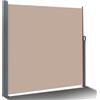 HOMEDEMO Tenda da Sole Laterale Estensibile, (300+20) x160cm, Antivento per Balconi, Esterno per Privacy e Protezione Solare, per Terrazzo, Kaki