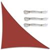 Tapef@ Tenda parasole a triangolo, ad angolo retto, da giardino, impermeabile, grande, per terrazza, cortile, giardino, attività pratiche, colore bordeaux, 3 x 4 x 5 m