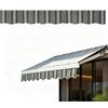 Yearninglife Mantovana di ricambio per tende da sole, in poliestere, robusta, impermeabile, resistente ai raggi UV, balza ondulata per terrazza, tenda da sole (strisce, 3 m x 20 cm)