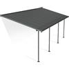 Canopia by Palram Pergola Sierra 739 x 295 cm in Alluminio e Policarbonato, Moderna ed Elegante, per Coprire una Terrazza Tutto L'anno (Grigio)