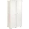MA MAISON Armadio Multiuso in Plastica 79x43x164 cm - Armadio Contenitore 2 Ante con 5 Vani Interni per Organizzazione Casa (Panna)