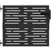 vidaXL Cancello da Giardino con Blocco Nero 85 x 100 cm, Cancello in Acciaio Resistente, Moderno, per Ingresso in Giardino, Patio e Recinzione residenziale