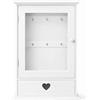 DRULINE Cassetta per Le Chiavi Chiave Chiave Wandkasten Tagliere Gancio Cuore Bianco/Naturale - Bianco, 22 x 8 x 30cm