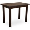 Metdrew Tavolo da Pranzo in Legno 100x60 cm - Tavolo Cucina per 4 Persone - Tavolo Rettangolare - Stile Rustico - Pino - Piano con Angoli Arrotondati - Noce