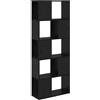 Mhdvray Mobile TV da parete nero, mobile TV sospeso, 60 x 24 x 156 cm, in legno, mensola da parete con 4 ripiani per soggiorno, moderna mensola sospesa per dispositivi multimediali