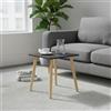 INDE MOBLEKIT | Tavolino in Legno Nero 40x40x40 cm con 4 Gambe, Tavolino da Salotto Camera da Letto, Comodino Stile Nordico per Divano, Letto o Angolo, Tavolino per Interni