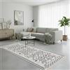 Jimri - Tappeto passatoia Tepiche per soggiorno, camera da letto, cucina, bagno, tappeto Boho Kelim, Passatoia tappeto - nero e bianco, 60 x 180 cm.
