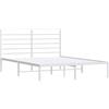 vidaXL Giroletto con Testiera Metallo Bianco 150x200 cm