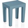 Inbagno Sgabello Bagno Doccia Multiuso Lello Alta Resistenza, 38x29x41 cm Effetto Legno, Portata 150 kg (1, Turchese Cobalto)