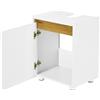 Liink1Ga 1 Pezzo Mobiletto Sottolavabo da Bagno 42CM di Larghezza, Mobiletto Sottolavabo Armadietto Bagno Salvaspazio/Bianco/con 1 Anta(Lavabo Non Incluso)
