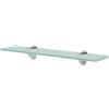 Kaorsrow Mensola sospesa in vetro, 50 x 20 cm, in vetro di sicurezza temperato da 8 mm, moderna mensola in vetro con supporto in lega di zinco, per bagno, soggiorno, camera da letto, portata 10 kg