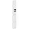 HOMCOM Mobile da bagno a colonna con 2 ante ad arco, cassetto, vano aperto e ripiano regolabile, per WC, piccoli spazi, 20 x 20 x 185 cm, bianco