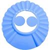 Kangwell cuffia da doccia in silicone | con paraorecchie morbida visiera regolabile cappello sicuro shampoo doccia protezione vasca da bagno per anziani, incinta e disabile paziente (blu)