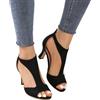 Sobzia Sandali Donna Comodi,Sandali Donna Estive con Tacco, Alluce Valgo con Tacchi Alti Comode Eleganti Scarpe Aperte Cerimonia Sandalo Matrimonio Pianta Larga Scarpa da Ballo Nero 43
