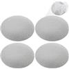 BENECREAT 4 pz d'Argento Bianco Rotondo Fascinator Hat Base, 17cm Eva Panno Millinery Base, Sinamay Base per Matrimonio Partito Cappello Craft Making, 2.5cm di Spessore