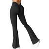 Havejoy Leggins Palestra Donna Push Up Vita Alta Pantaloni Aderenti Ginnastica Leggings Sportivi Aderente Tinta Unita Booty Pantacollant a Zampa di Elefante Moda Pantalone da Yoga Jogging Danza Casual