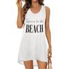 florynova Costumi da bagno da donna estivi casual abiti da spiaggia costume da bagno coprire bikini prendisole, Albero Di Cocco Blu Rosa, L