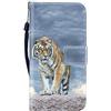 Sunrive Cover Per Samsung Galaxy J4 Plus (2018), Custodia con supporto di stand e in Pelle artificiale per carte di credito Portafoglio Flip Chiusura Magnetica Protettiva bumper(W8 tigre)