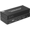 Techly 368512 Splitter HDMI 8K UHD 3D 60Hz 2 Vie CEC SPDIF Ottico Nero