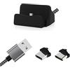 K-S-Trade Caricabatterie per Samsung Galaxy A32 Alta qualità Docking Station Stazione E Supporto di Ricarica Caricatore Sincronizzazione Compatibile con Samsung Galaxy A32 Collegamento Magnetico con