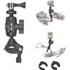 WEWOGA Moto Manubrio Supporto Compatibile con Insta360 X5-X, 6 cm Moto Morsetto Specchietto con 360°Girevole Sfera Testa Supporto per 0.28-1.41Asta Supporto Compatibile con GoPro 12-3, Osmo Nano, Osmo 360