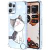 YUXING Trasparente Cover per Nothing CMF Phone 2 Pro - Custodia Protettiva Sottile in TPU Morbido Antiurto con Carino Motivo Disegno Cool (Cat)