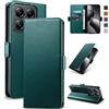 Yunubeyii Cover Libro per Xiaomi 14T Pro 5G - [Blocco RFID] Luxury PU Leather Portafoglio Card Holder Magnetic Phone Custodia con Kickstand, Cover Protettiva Antiurto, Verde
