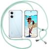 ISOI Cover con Cordino per Xiaomi Poco X8 Pro MAX, Custodia Trasparente con Collana Tracolla Laccio Collo Ultra Sottile Morbido TPU Silicone Antiurto AntiGraffio Case, Verde