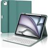 IVEOPPE Tastiera iPad Air 13 M4 2026/M3 2025/M2 2024, Cover Tastiera Italiano QWERTY Magnetico Staccabile Bluetooth con Portapenna per iPad Air 13 2024/2025/2026, Verde scuro
