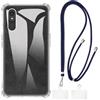Shantime Custodia e Tracolla Compatibile con Bigme HiBreak Pro Cover per Telefono e Cinturino da Collo Regolabile con Fibbie in Metallo e 2 Patch(Chiaro + Blu)