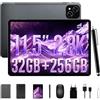 TABWEE T12Pro Android 16 Tablet con Tastiera - 2.8K BOE QHD+ Display, Tablet 11 Pollici, Helio G100, 32 GB RAM+256 GB ROM, 8000 mAh, 13 MP+8 MP, Widevine L1, Gemini AI, Tablet 4G LTE (4 Anni Garanzia)