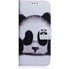 Sunrive Cover Per Wiko Lenny 4 Plus, Custodia con supporto di stand e in Pelle artificiale per carte di credito Portafoglio Flip Chiusura Magnetica Protettiva bumper(F Panda 1)