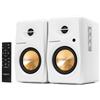 P Prosonic BT30 Altoparlanti da scaffale Bluetooth ad Alimentazione Attiva, Monitor da Studio, Giradischi con Ingresso Ottico, Ingresso coassiale, Ingresso 2X RCA Aux Line, 60 Watt, (Bianco)