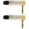 EMSea 2X Connettori Stereo Maschio Ad Angolo Retto da 3,5 Mm Ad Angolo Retto per Cavi per Cuffie Fai da Te Cavi AUX Cavi Audio da 3,5 Mm