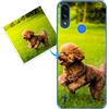 KARTXITAI Cover Personalizzata Compatibile con Motorola Moto E7 Power con Foto Testi logo,Custodia Morbido TPU Silicone Gel Trasparente Custom Case con Immagine,Testo+1 x Cinturino Universale