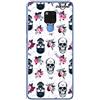 dakanna Custodia Compatibili con [Huawei Mate 20X] Trasparente con Disegni [Modello di Fiori e Teschi] in Morbida Silicone TPU Flessibile, Shell Case Cover in Gel per Smartphone