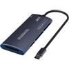 DUOBAGMA Lettore di schede USB 2.0 tipo C, lettore di schede 6 in 1, lettore di schede USB, TF/SD/MS/M2/XD/CF, lettore di schede per Windows/Mac/Android/Linux