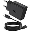 iMangoo 60W USB C Caricatore PD 3.0 Caricabatterie per Samsung S26 Ultra,60W USBC Presa Carica Alimentatore Tipo C Spina Ricarica Adattatore con 1M Cavo per Galaxy A17 A16 A57 A37 A26 A36 A56 S25 S24 S23 Nero
