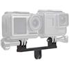 SUREWO Adattatore Dual Twin Mount in alluminio compatibile con GoPro Hero 13/12/11/10/9/8/7/6/5 Black, APEMAN/AKASO/DJI Omso Action 5 Pro/4/3 e altro