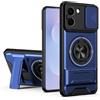 HAONANDE custodia per OnePlus 15R 5G/OnePlus Ace 6T con ring stand magnetico, cover militare antiurto con protezione fotocamera scorrevole compatible with MagSafe ricarica wireless Blu