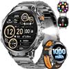 LIGE SMART Smartwatch Uomo con 1000 mAh Batteria, 1.85 Militari Orologio Smart Watch Torcia LED, Chiamate Bluetooth/110+ Modalità Sportive, 24H Frequenza Cardiaca/Sonno, IP68 Android iOS Nero