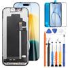 LADYSON Incell Schermo LCD per iPhone 17 Pro Schermo di Ricambio 6.3 Pollici Display Digitizer Assembly, Parte di Riparazione LCD con Face ID Supporto per A3256/A3523/A3522/A3524 - Nero