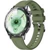 GIOPUEY Cinturini Compatibile con Huawei Watch GT 6 46mm/GT6 Pro/GT5/GT4, Morbido Silicone Cinturino [Resistente all'Usura] [Traspirante] - Army Green