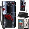 Haninsuze Custodia a portafoglio in pelle PU per Huawei P20 Pro, con funzione di supporto, magnetica, compatibile con Huawei P20 Pro (farfalla argentata)