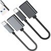 HOYULLI Adattatore USB C Maschio a USB 3.0 OTG Femmina(2 Pack)Tipo C Convertitore per iPhone 16 15 Pro Max per iPad Portatile Tablet MacBook Adapter Compatibile con Samsung S25 Connettore per Apple Fotocamera