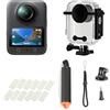 DJI Osmo 360 Standard Bundle per Sport Acquatici - Fotocamera 360° 8K con sensore da 1 pollice, custodia impermeabile, impugnatura galleggiante, foto da 120 MP, action cam per sport, vlog