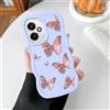 LEHEHE Custodia per Xiaomi Redmi 12 4G / 5G / POCO M6 PRO 5G, Cover Farfalla Aesthetic con Bordo Ondulato Curly Edge, Morbida TPU Silicone Antiurto Slim Antigraffio Protettiva-Viola